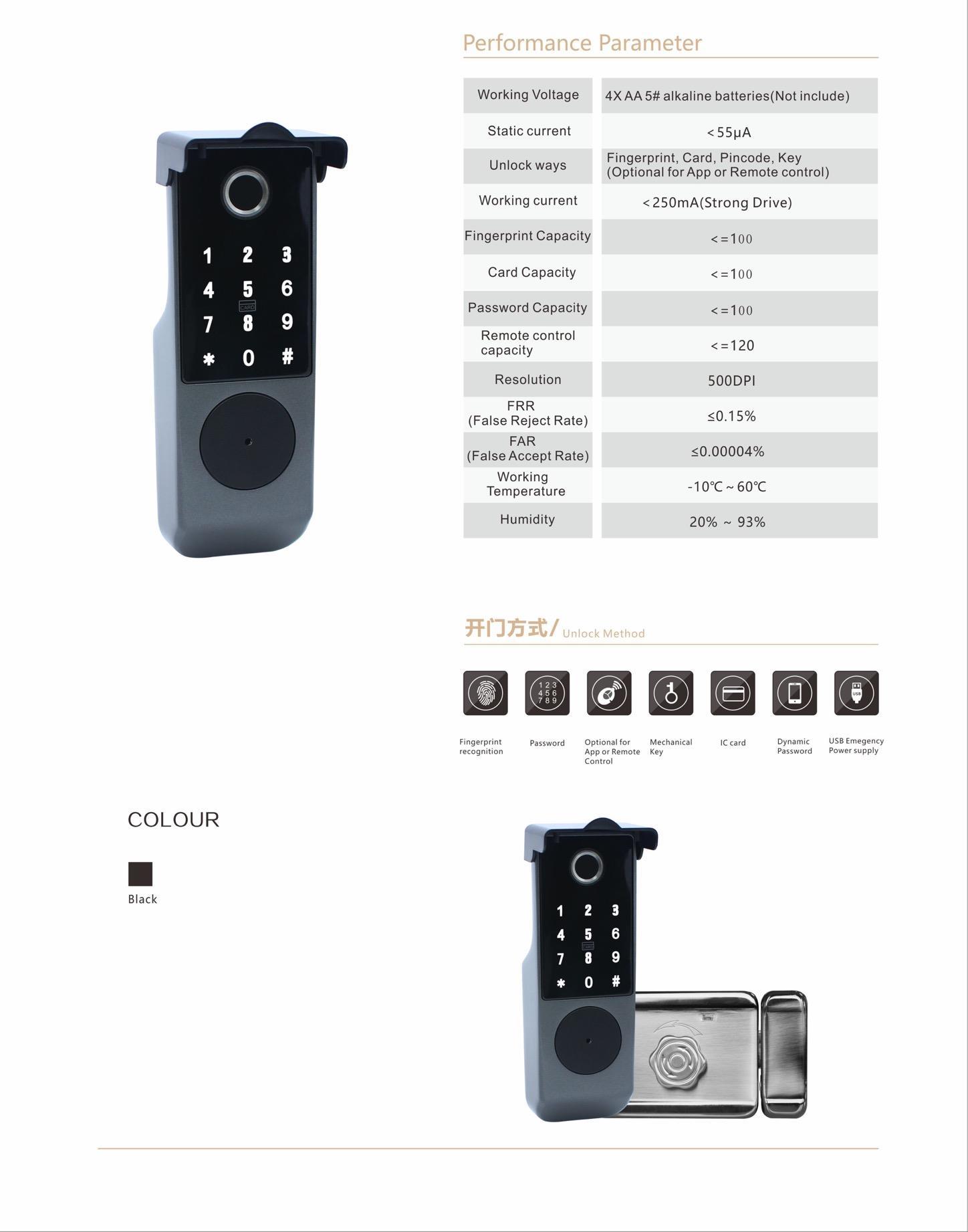 LY14 Slim Smart Access Lock